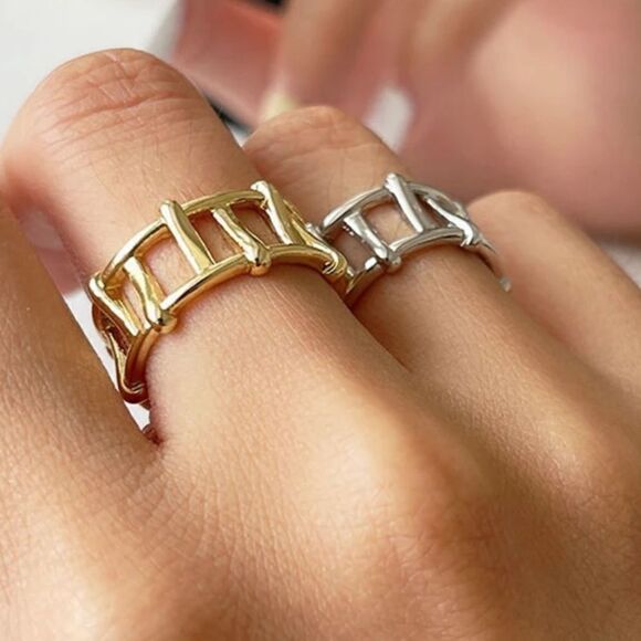 The Program Ring adjustable in 14k yellow gold over 925 silver - Picture 2 of 6